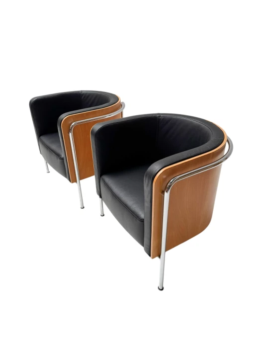 Bauhaus Style S3002 Club Tub Armchairs by Christoph Zschoke for Thonet, 2000s
